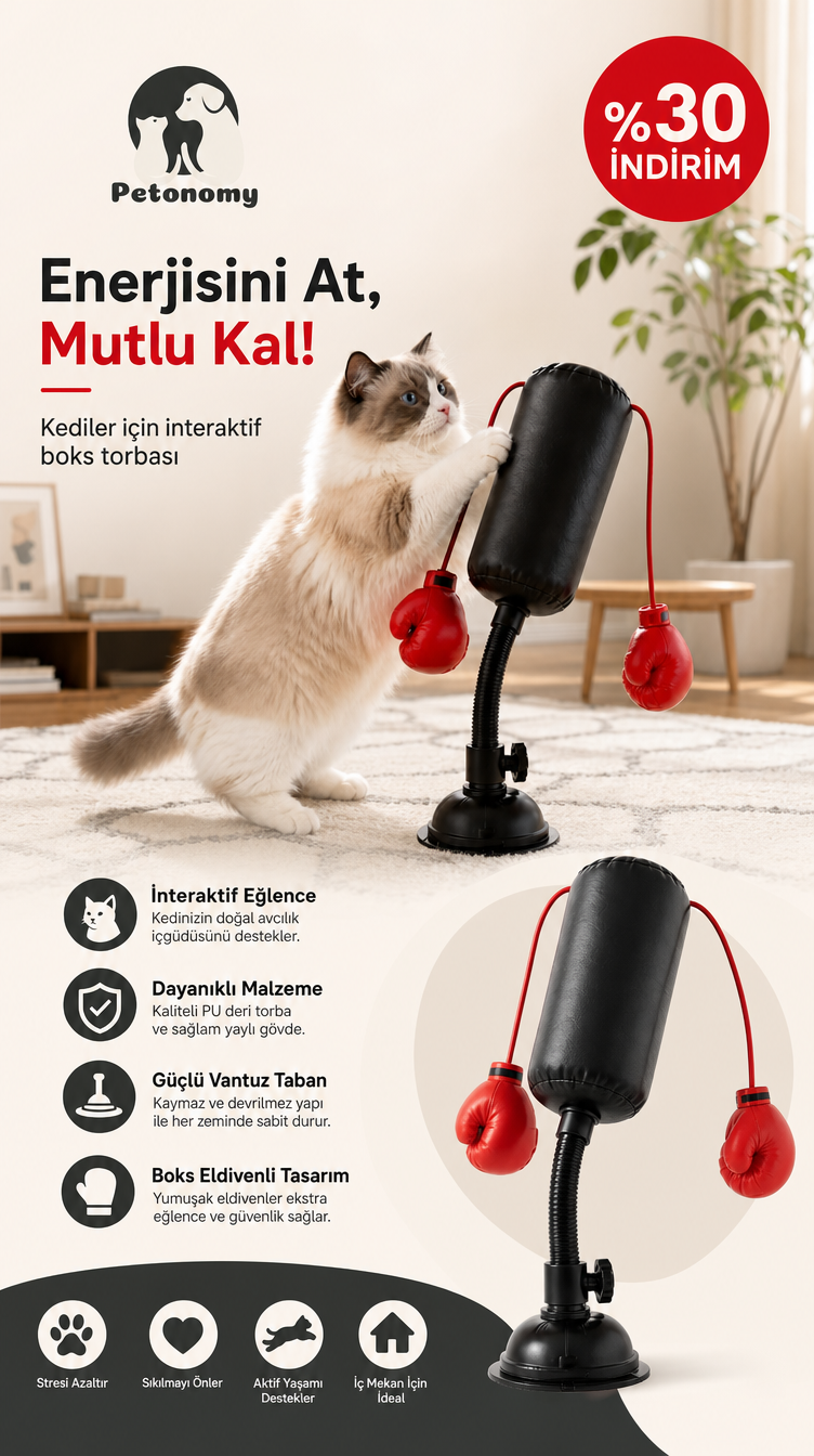 Petonomy™ Kedi Boks Torbası Oyuncağı